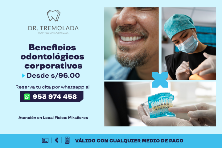 BENEFICIOS ODONTOLÓGICOS CORPORATIVOS DESDE S/ 96
